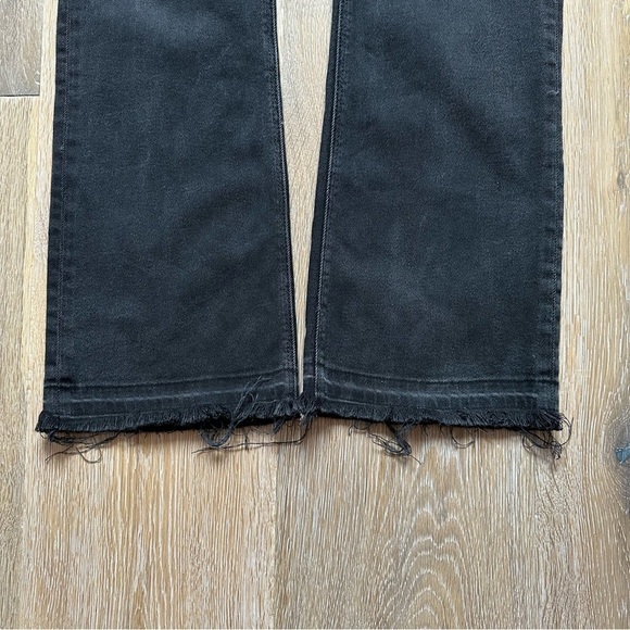 RtA Kiki Flare Crop Raw Hem Jeans in Black Dusk Wash Los Angeles - Size 25 - Picture 6 of 16